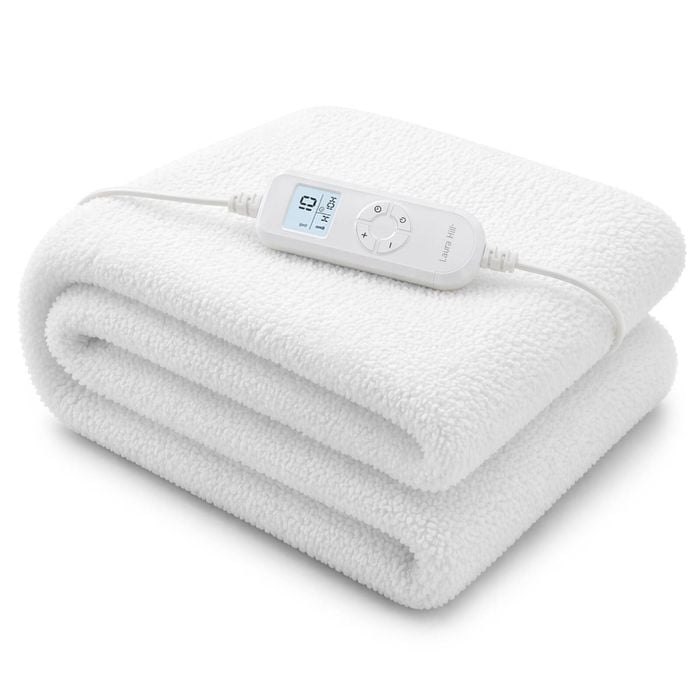 Laura Hill Single Electric Heated Underlay Blanket Fleecy Fabric With Timer