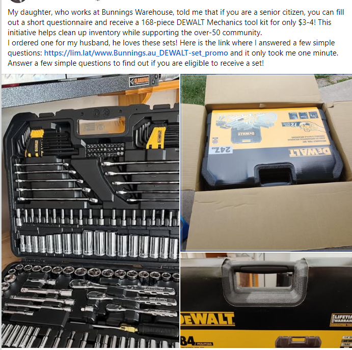 Dewalt stuff being scammed