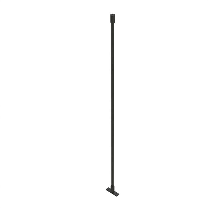 Emro Matte Black Shower Track Ceiling Support