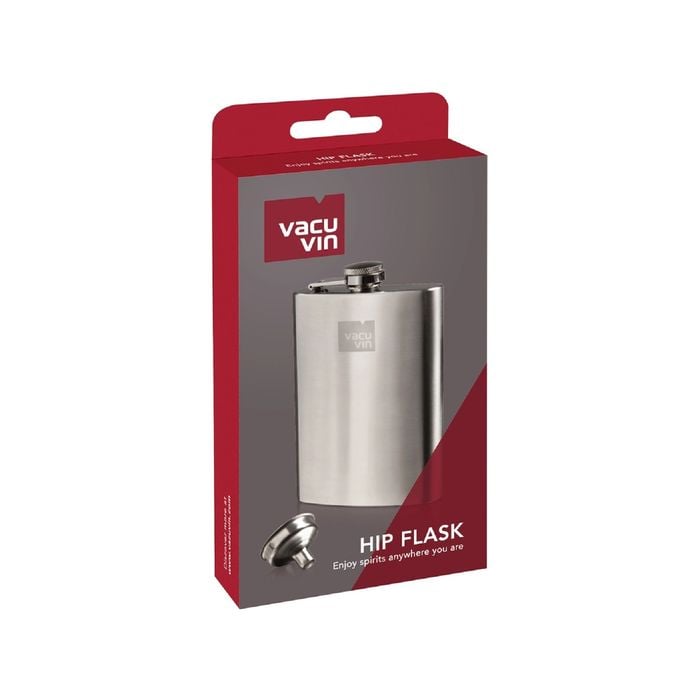 Vacu Vin Stainless Steel Hip Flask & Funnel 240ml