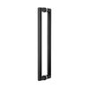 Lemaar 600 x 32mm Black Round Back To Back Door Pull