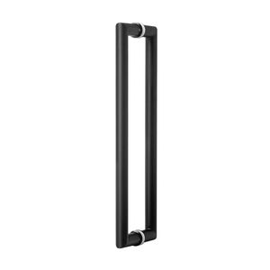 Lemaar 600 x 32mm Black Round Back To Back Door Pull