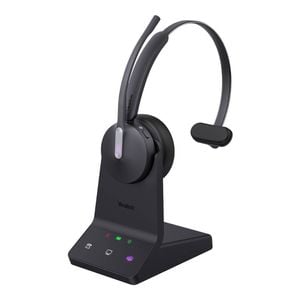 Yealink Bh70 Bluetooth Wireless Mono Headset With Stand Teams Usb-c/a, 3mic Noise Cancellation Up To 35h Talk Time