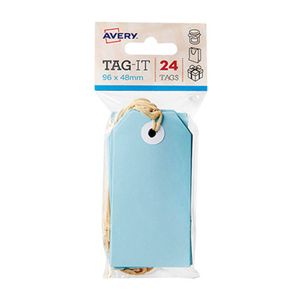 Avery Tags with String 24pk (96x48mm) (Blue)