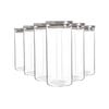 Argon Tableware Glass Storage Jars with Metal Lids - 1.5 Litre - Pack of 6