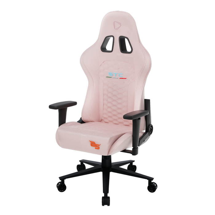 Gtracing Swivel Chair Pink Gaming Chair With Speakers ONEX RTC