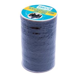 Crafted 6mm x 50m Black Macrame Cord