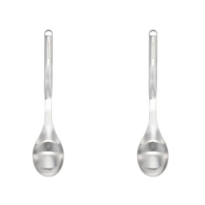 2PK KitchenAid Solid Basting Spoon Stainless Steel 33.6cm - Silver