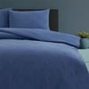 Ardor Boudoir King Bed Maxwell Pinsonic Embossed Quilt Cover Set Navy