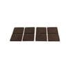 Surface Gard 25 x 25mm Brown Square Felt Floor Protection - 8 Pack 