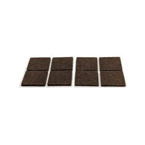 Surface Gard 25 x 25mm Brown Square Felt Floor Protection - 8 Pack 