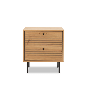 Big Lot Artisian Oak Anya 2 Drawer Bedside