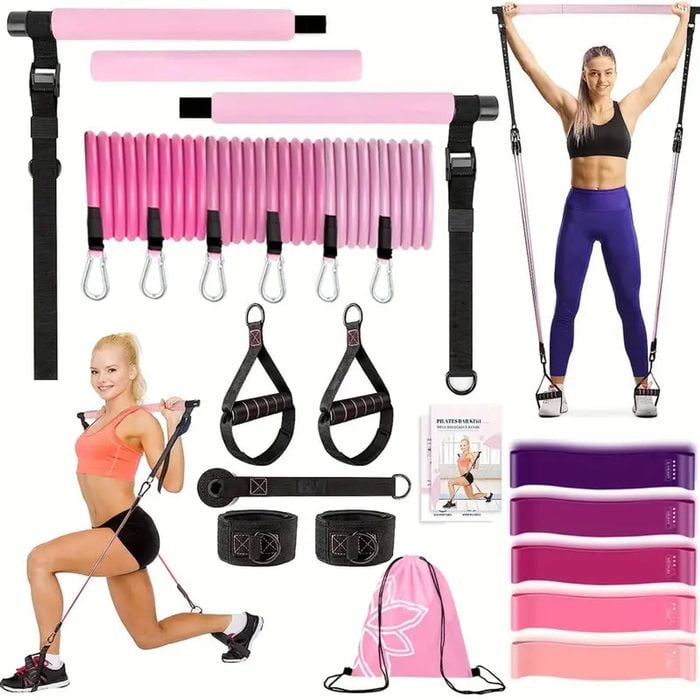 NNETM 21pcs Yoga & Pilates Bar Kit
