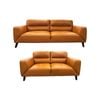 Downy  Genuine Leather Sofa Set 3 + 2 Seater Upholstered Lounge Couch Tangerine