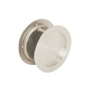 Zanda 50mm Brushed Nickel Round Cavity Sliding Passage Set