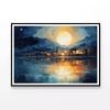 Painting Of a Body of Water  Print 100% Australian Made 120x90cm  (Poster)