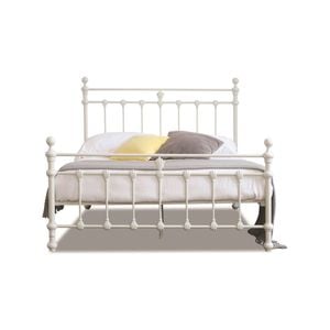 Istyle Modern Classic Valarie Double Metal Bed Frame White