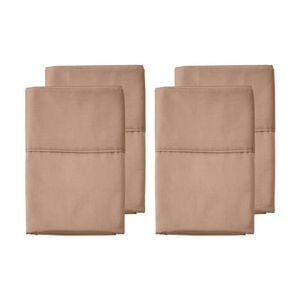 2x 2pc Grosvenor House 500TC Egyptian Cotton Standard Pillowcases Clay