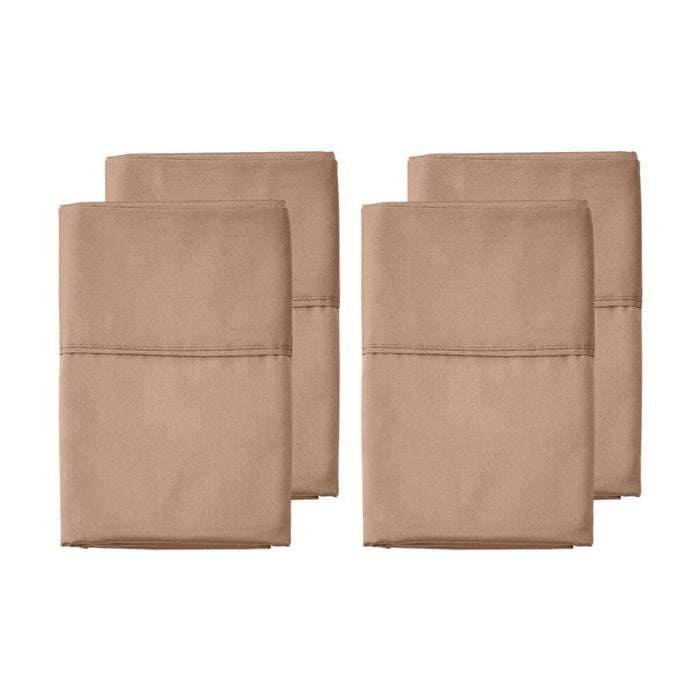 2x 2pc Grosvenor House 500TC Egyptian Cotton Standard Pillowcases Clay