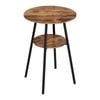Artiss Bar Table Dining 2-Tier Organizer Walnut