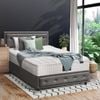 Oikiture Bed Frame Gas Lift With Mattress Set Grey- King Single