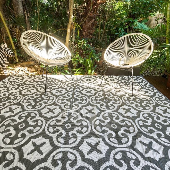 Outdoor Rug  - Lisboa Grey And White - Grey, 180 x 270 cm