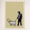 Galrie Banksy Choose Your Weapon Gold Poster (2010) - Art Collection Essential, Wood Frame, A1 60 x 84cm (23 x 33inch)