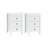 Costway 2x Bedside Tables Wood White