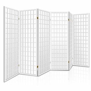 Artiss 6 Panel Room Divider Screen Timber White