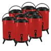 SOGA 8X Stainless Steel Insulated Beverage Dispenser with Tap 8L Red