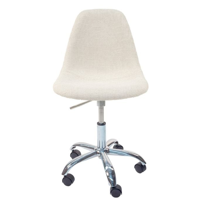 SK Designer Living | Replica Eames DSW Fabric Office Chair Swivel Desk Chair - Texture Ivory