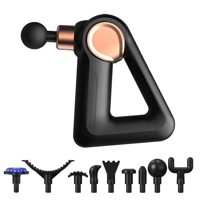 Fitsmart Fs-5500 Massage Gun With 9 Attachments Black