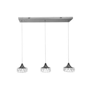 Element Lighting TEO 3 Light Crystal Pendant Tri-colour LED (Chrome)