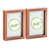 Nicola Spring Acrylic 3D Box Photo Frames - 6" x 8" - Pack of 2