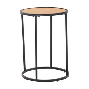 Modern Furniture BRADFORD Side Table 40cm  - Natural & Black