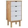 vidaXL Drawer Cabinet Cupboard Hallway OTTA Brown and White
