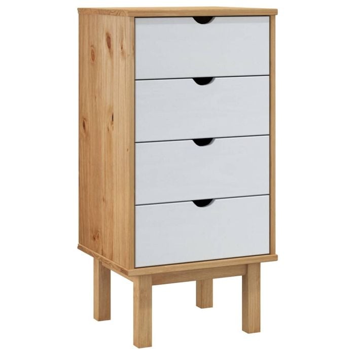 vidaXL Drawer Cabinet Cupboard Hallway OTTA Brown and White
