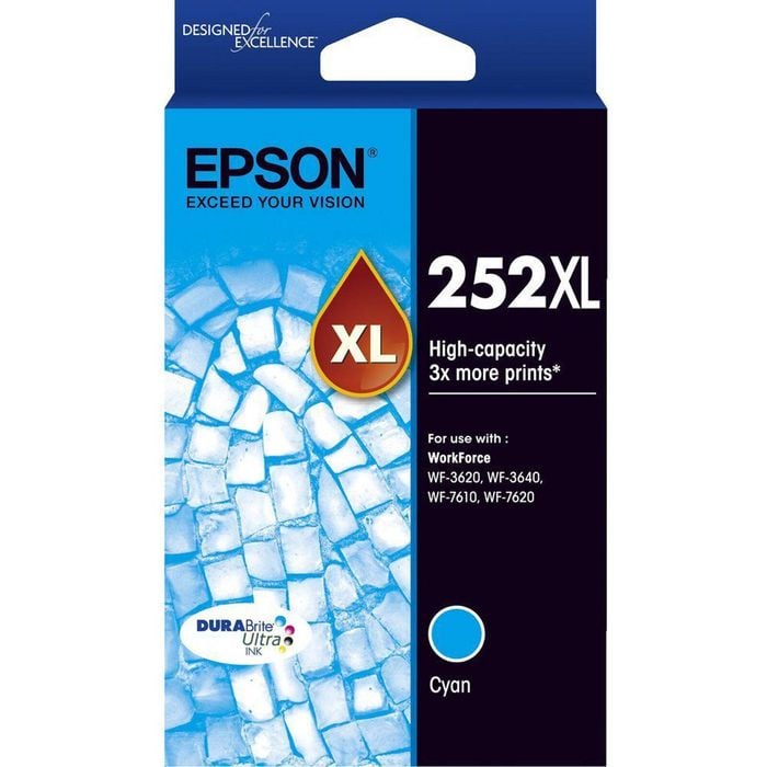 Epson GENUINE Original Epson 252XL Cyan High Capacity Ink Cartridge Toner T253292
