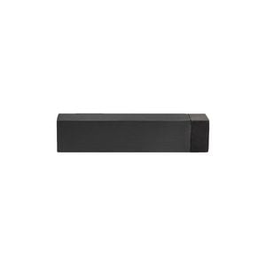 Zanda 80mm Matt Black Square Skirting Fix Door Stop