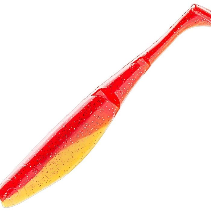 5 Pack of ZMan 4 Inch Scented PaddlerZ Soft Plastic Lures-  Bleeding Banana