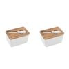 2PK Ladelle Alto Serve & Share Ceramic Butter Dish w/ Spreader Serving Tray