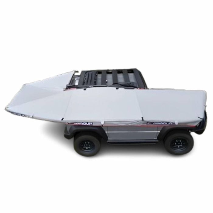 Rugged 4x4 Platinum 1.5m Semi Automatic 180 Degree Awning (Fabric UVE95+%)