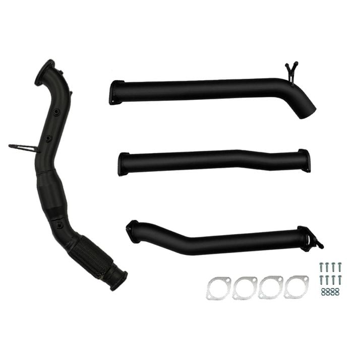 Ignite Exhausts Turbo Back For Ford Ranger Px2/px3 3.2l Cat & Diff Dump Pipe Black Aluminised Steel