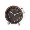 Ssh Collection Felix 15cm Tall Desk Clock With Round Black Face - Nickel
