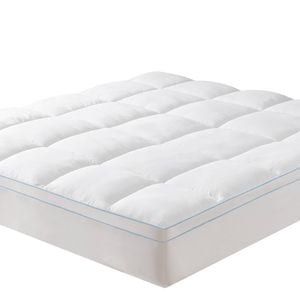LINENOVA 1000GSM Bamboo Mattress Topper Mat Pad Protector Cover - Queen