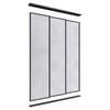 Lugna 2400 x 1800mm Black Mirror Wardrobe Triple Sliding Doors