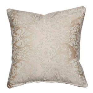 CottonMore A pair of 100% Cotton Sateen Jacquard Beige Euro & Square Cushion Covers 60x60cm