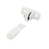 Hafele White Plastic Side Mount Support Catch - 2 Pack