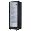 Nisbets Essentials Upright Display Fridge Cooler Black 346ltr 1732x620x635mm Commercial Kitchen Storage