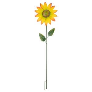 22 x 82cm Yellow Metal Daisy Decorative Garden Stake